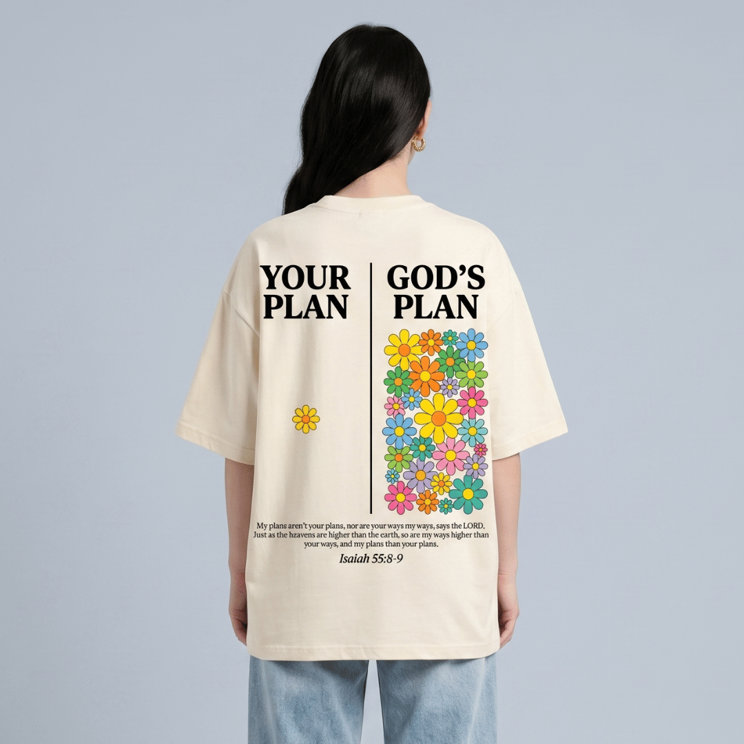 Tshirt oversized YOUR PLAN GOD PLAN / MUJER