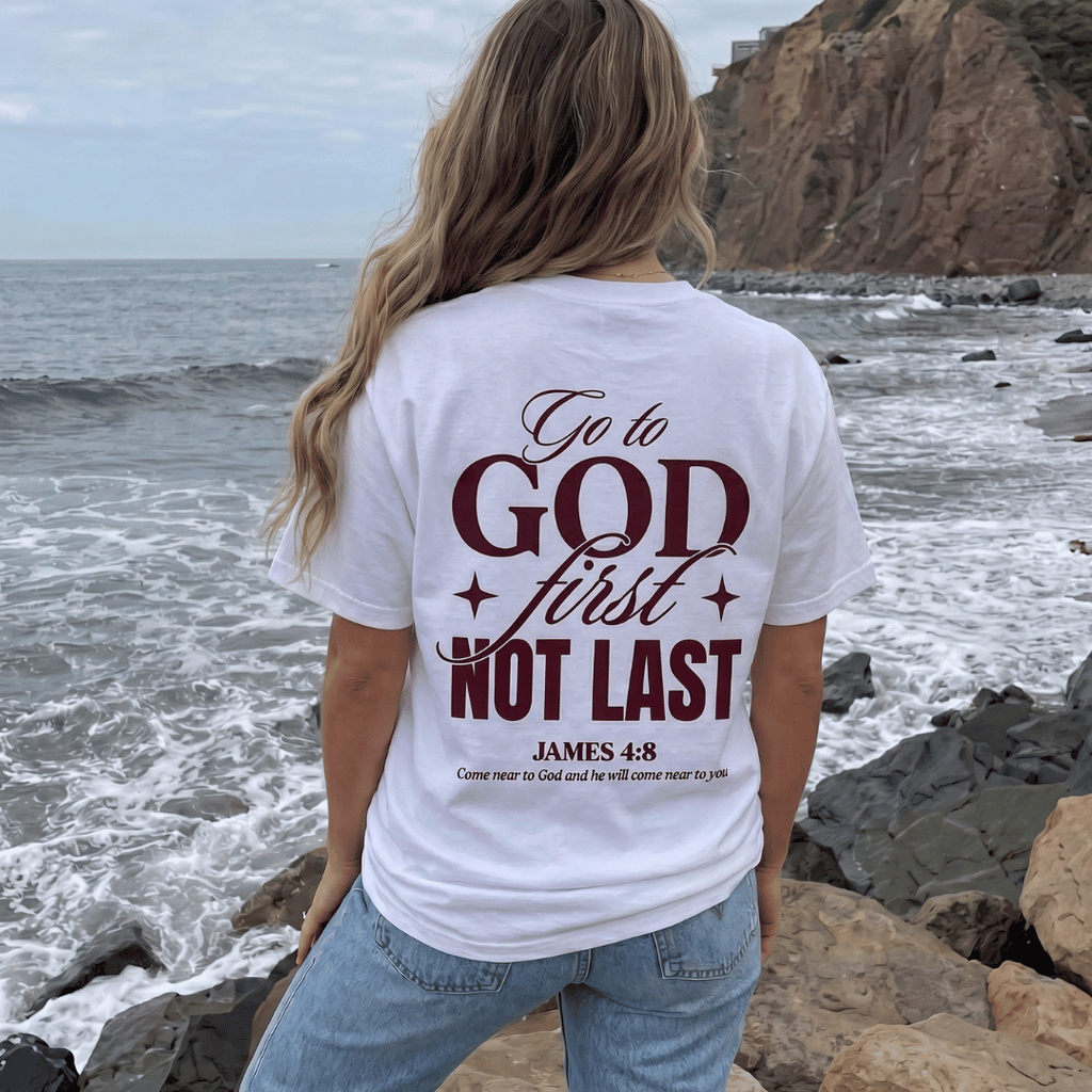 Tshirt oversized  GO TO GOD FIRST / MUJER