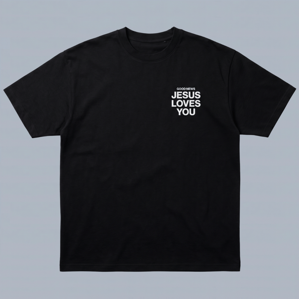 Tshirt oversized GOOD NEWS LOVES YOU / MUJER