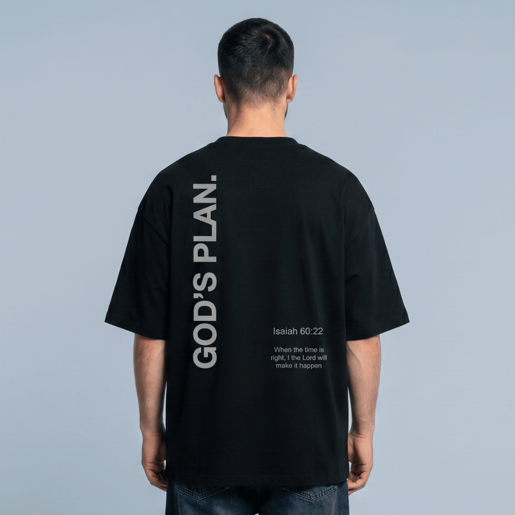 Tshirt oversized-NEGRO GOD IS PLAN / HOMBRE