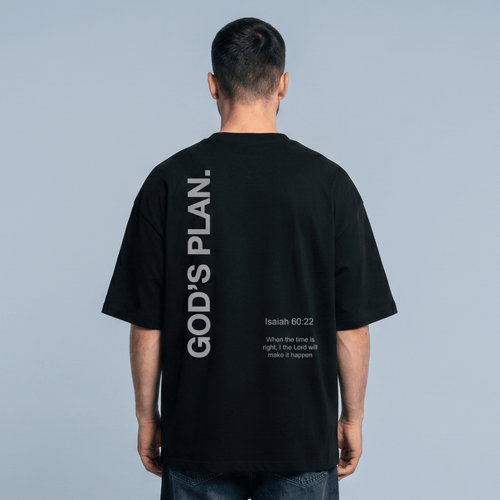 Tshirt oversized-NEGRO GOD IS PLAN / HOMBRE