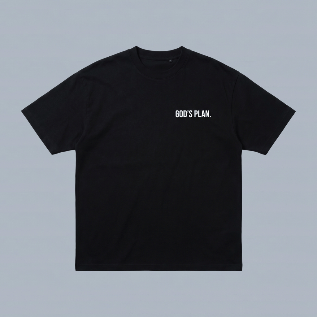 Tshirt oversized-NEGRO GOD IS PLAN / HOMBRE