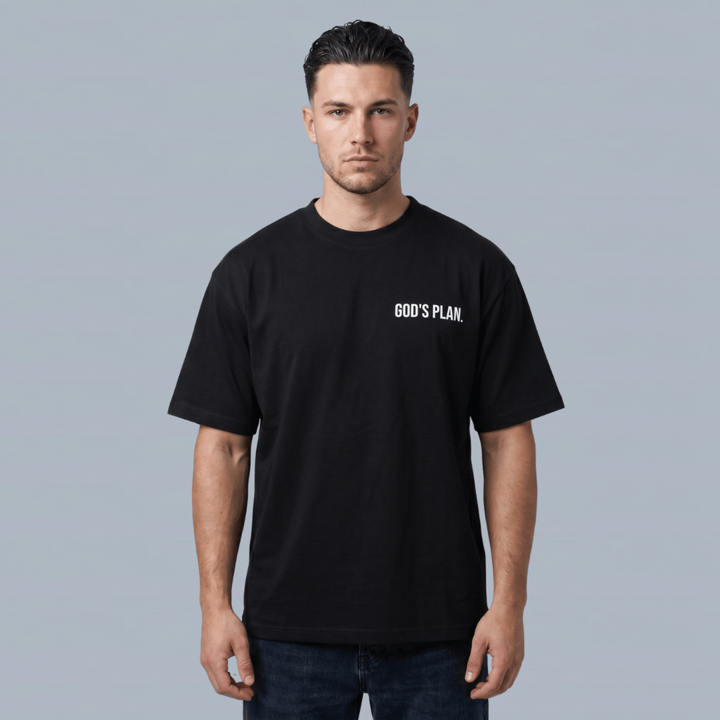 Tshirt oversized-NEGRO GOD IS PLAN / HOMBRE