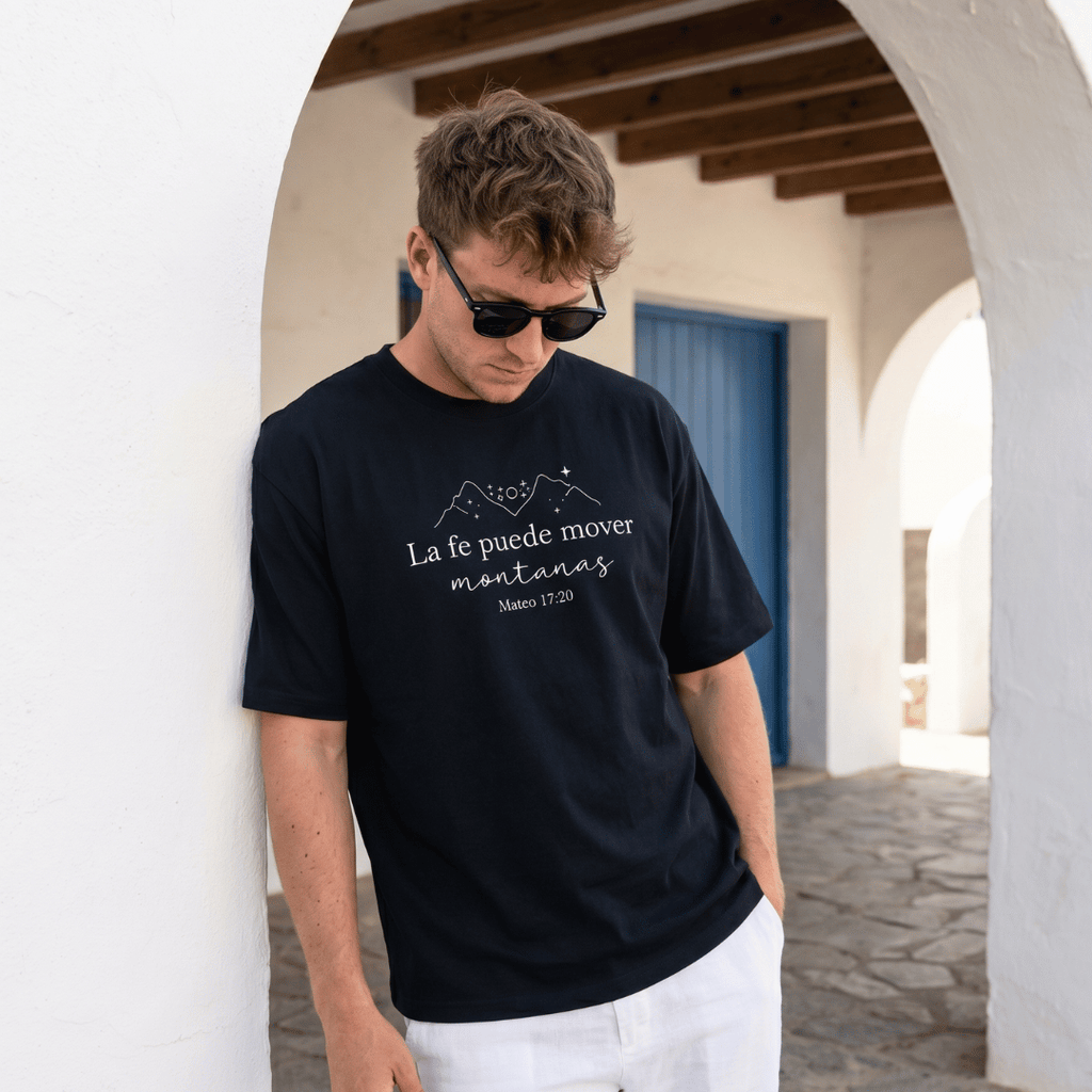 Tshirt oversized-LA FE MUEVE MONTAÑAS / HOMBRE