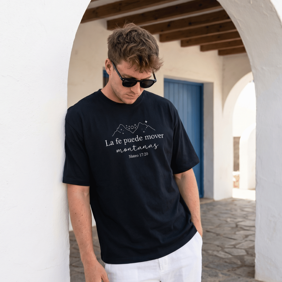 Tshirt oversized-LA FE MUEVE MONTAÑAS / HOMBRE