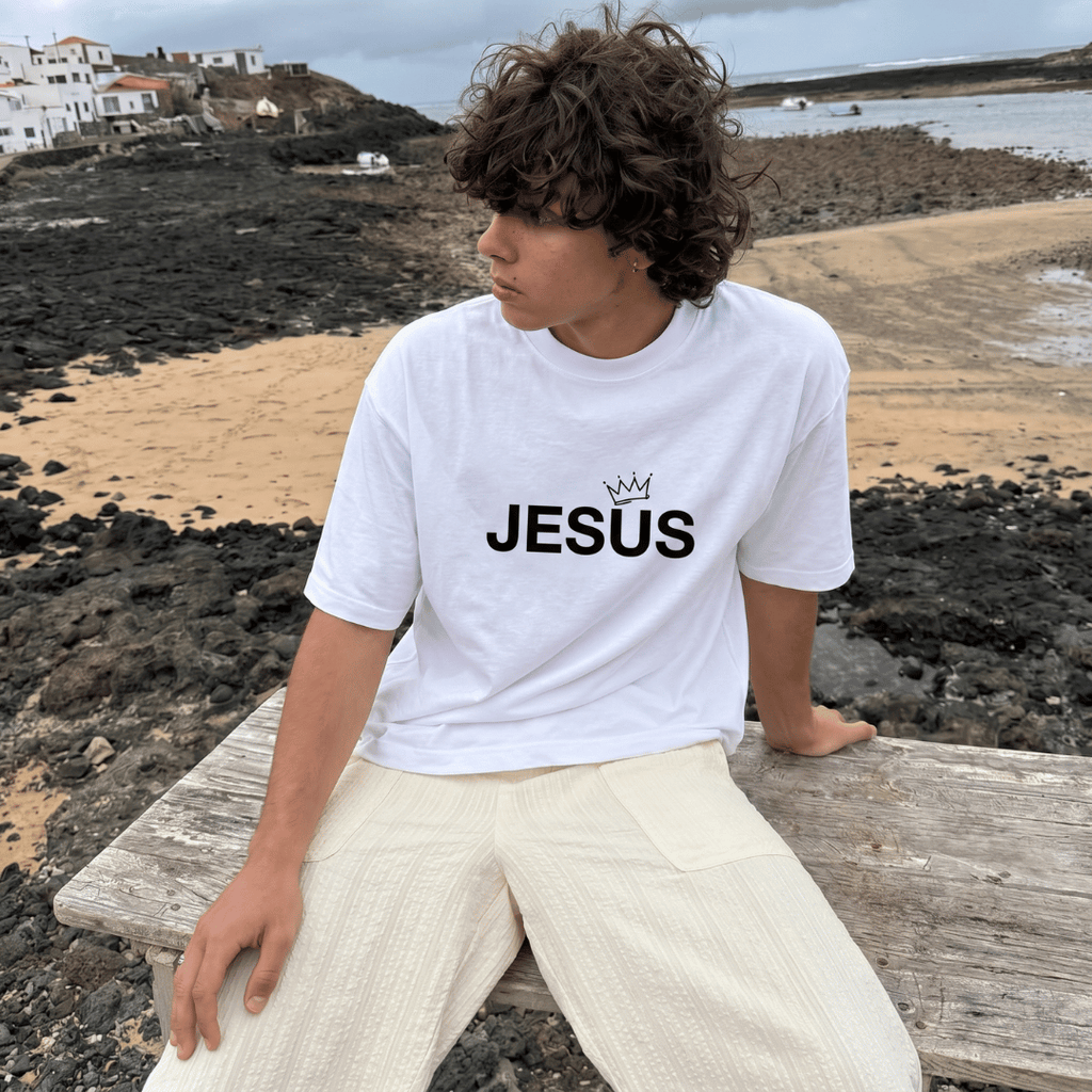 Tshirt oversized-BLANCO JESUS CORONA