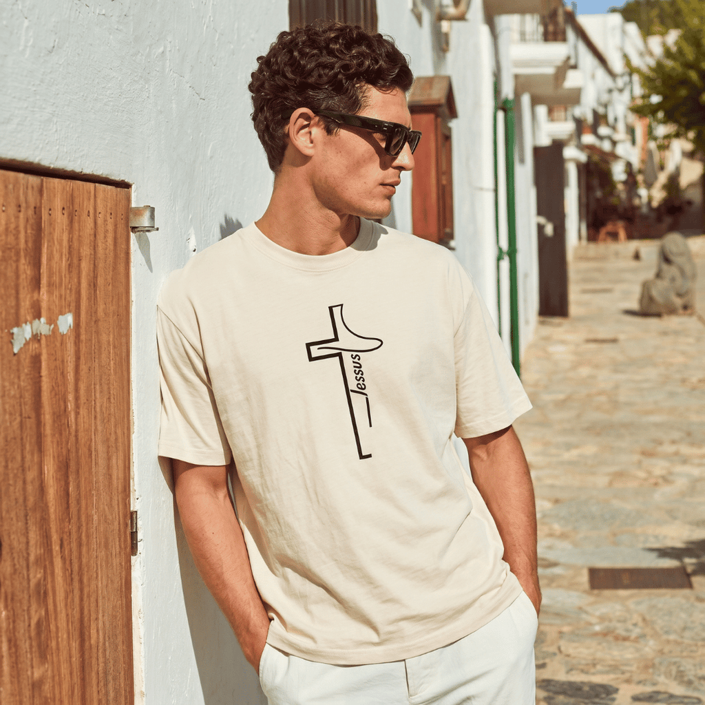 Tshirt oversized- CAMEL CRUZ JESUS / HOMBRE