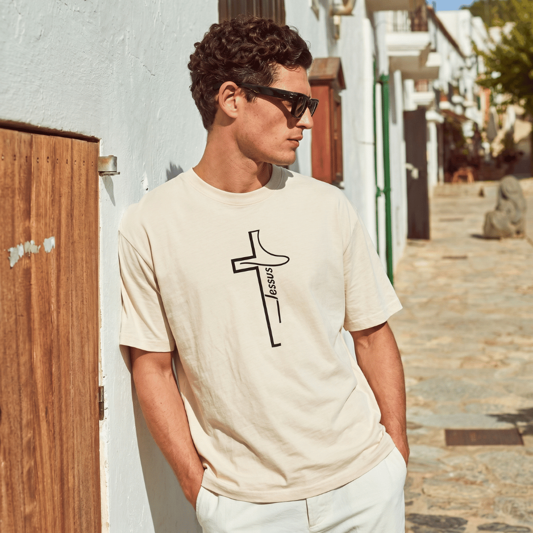 Tshirt oversized- CAMEL CRUZ JESUS / HOMBRE