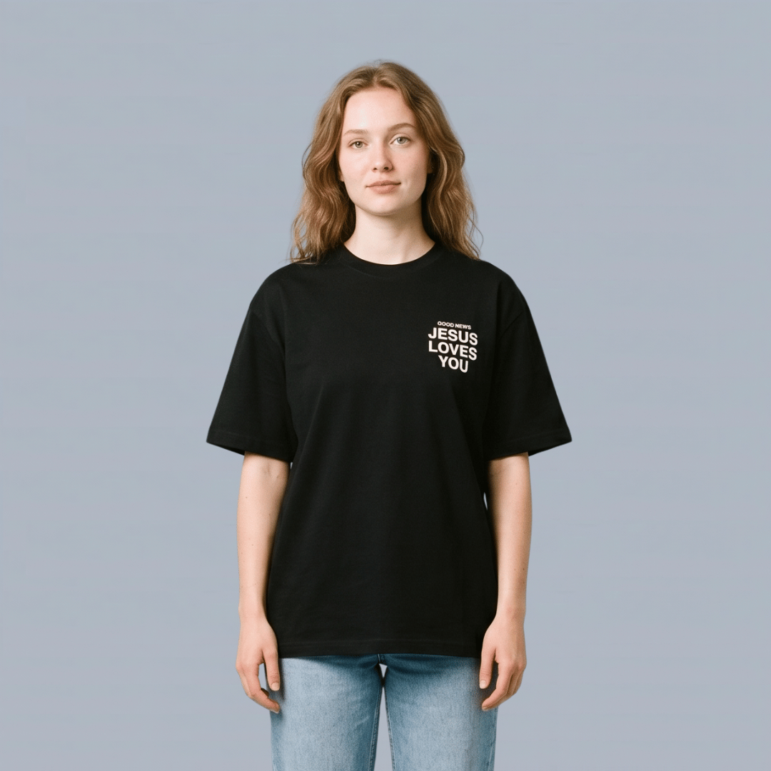 Tshirt oversized GOOD NEWS LOVES YOU / MUJER