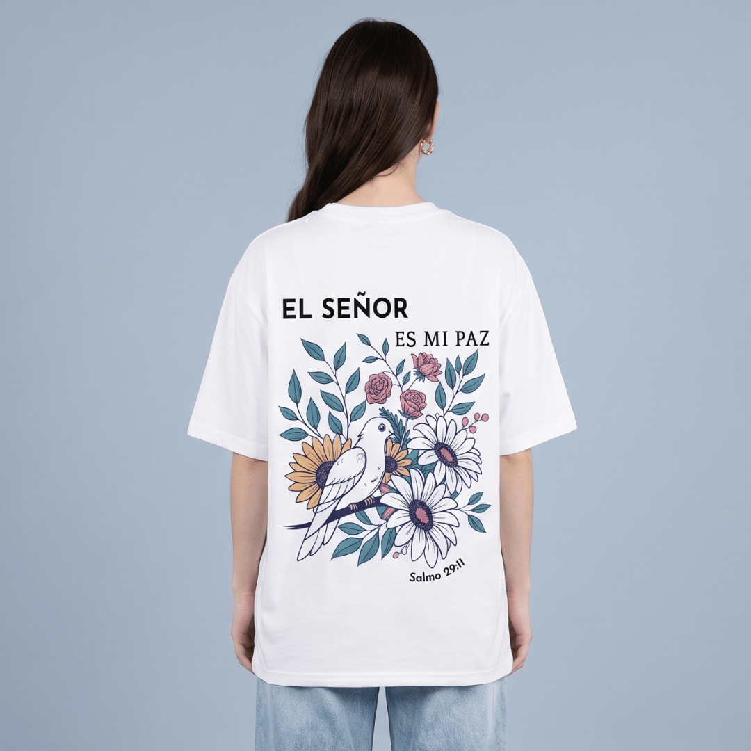 Tshirt oversized EL SEÑOR ES MI PAZ / MUJER