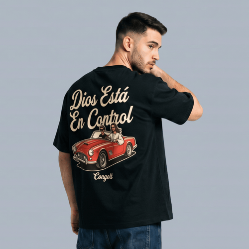 Tshirt oversized-DIOS ESTA EN CONTROL/ HOMBRE