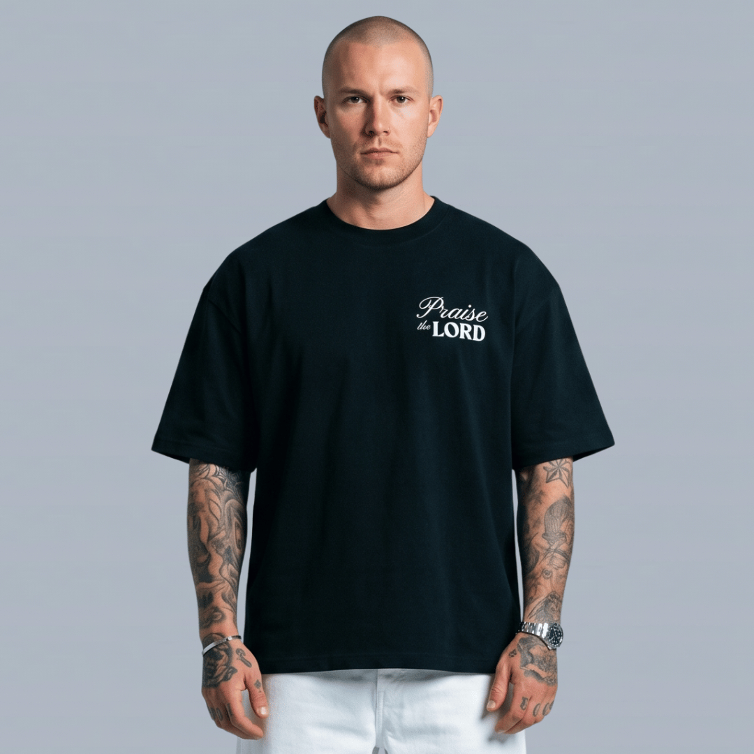 Tshirt oversized-PRAISE THE LORD/ HOMBRE