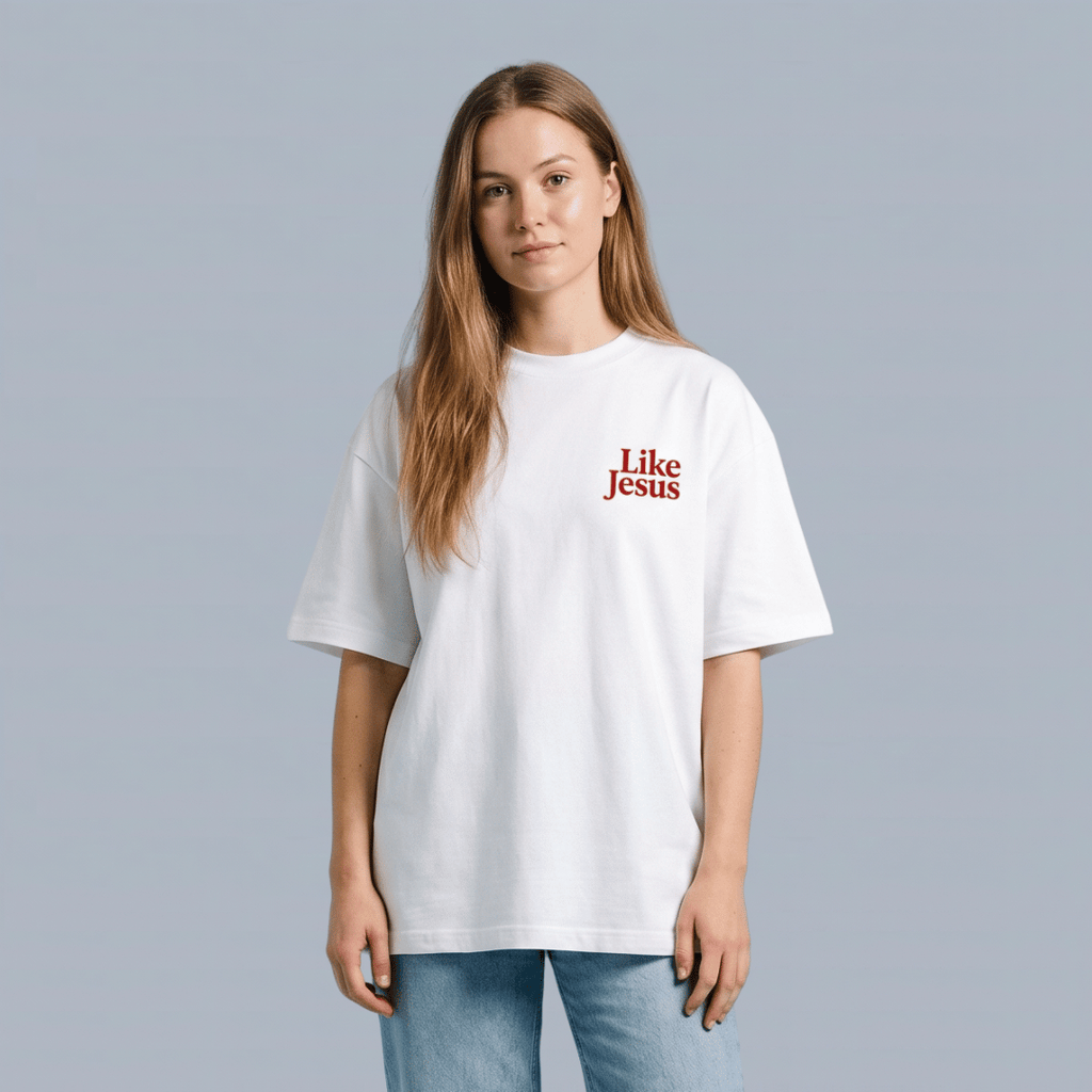 Tshirt oversized LOVE LIKE JESUS / MUJER