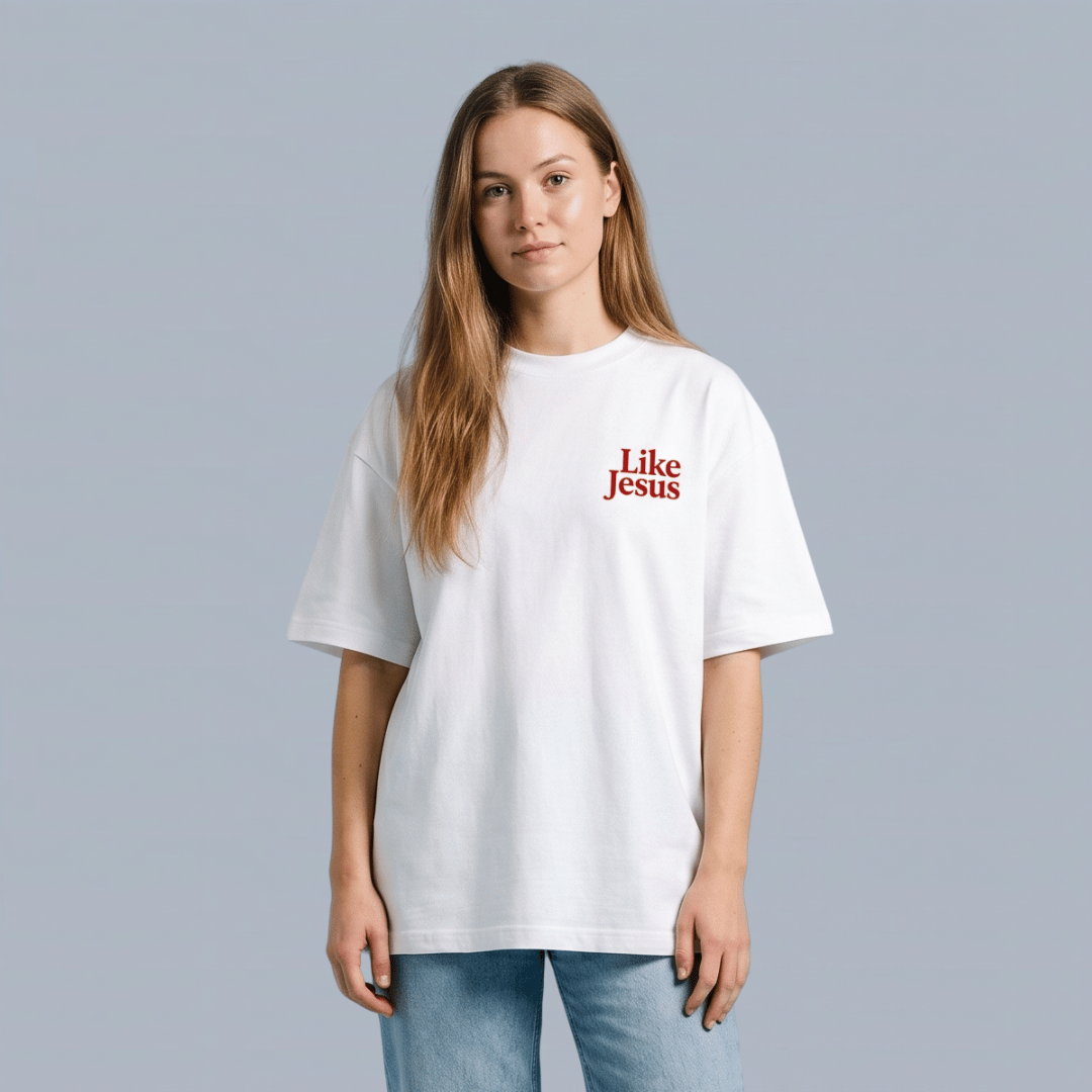 Tshirt oversized LOVE LIKE JESUS / MUJER
