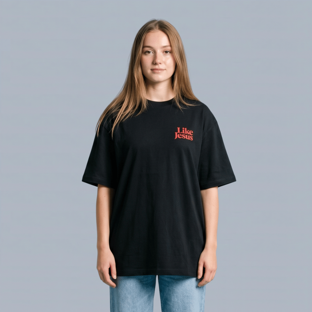 Tshirt oversized LOVE LIKE JESUS / MUJER