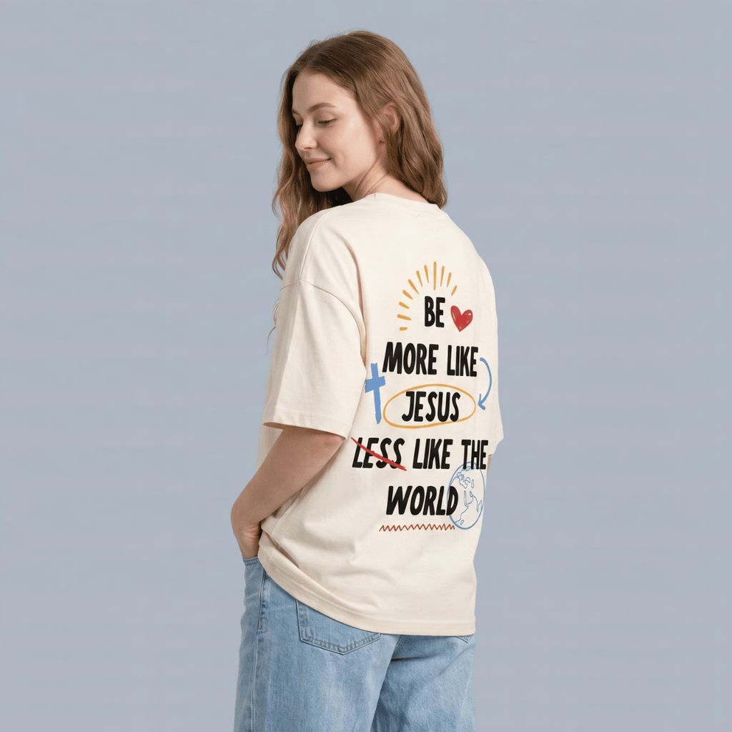 Tshirt oversized BE MORE LIKE JESUS / MUJER