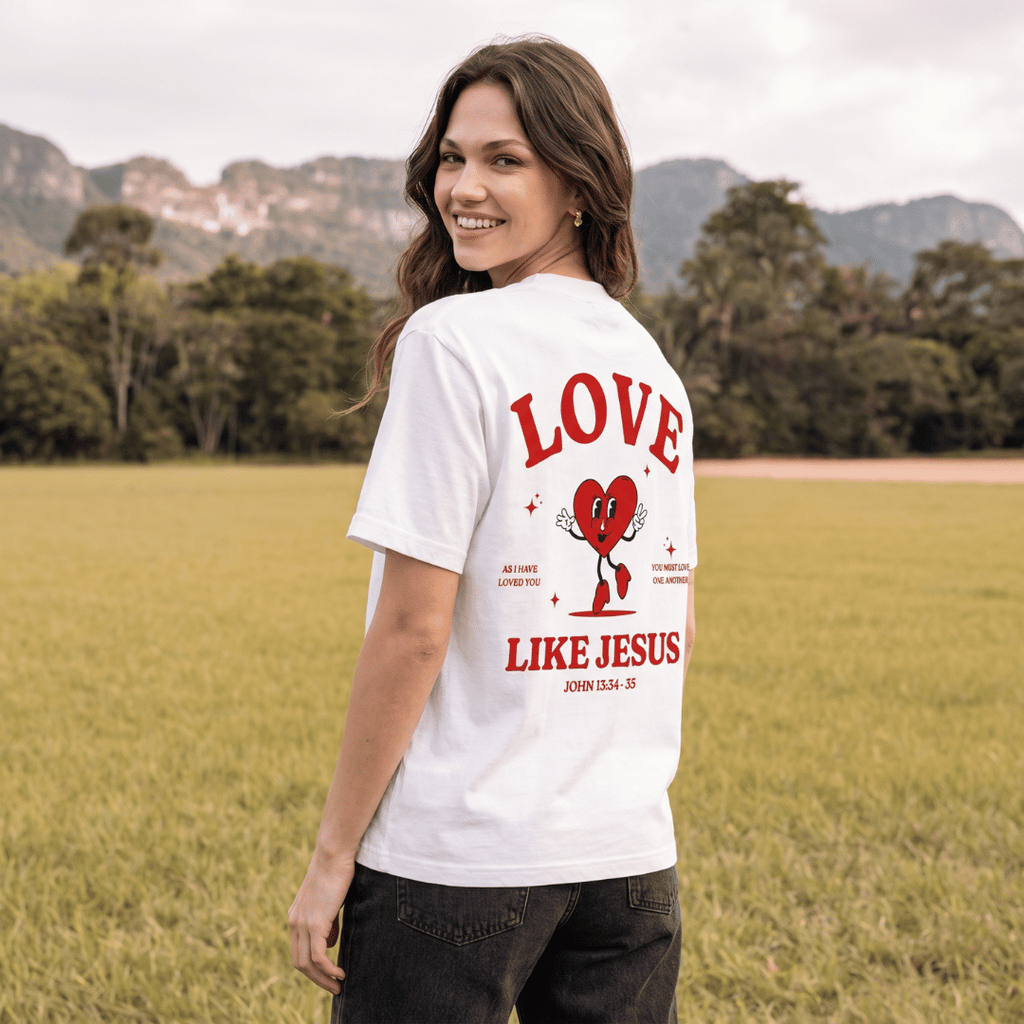 Tshirt oversized LOVE LIKE JESUS / MUJER