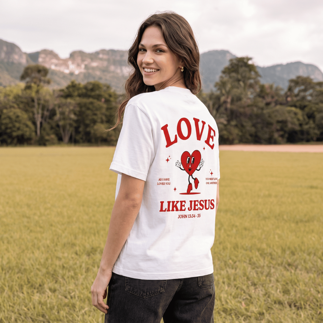 Tshirt oversized LOVE LIKE JESUS / MUJER