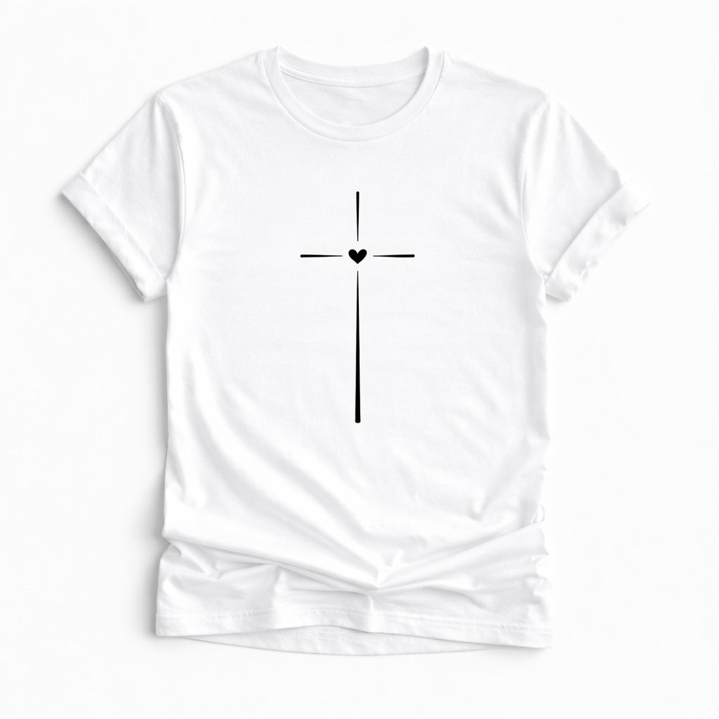 CAMISETA MUJER CORAZON CRUZ / MUJER