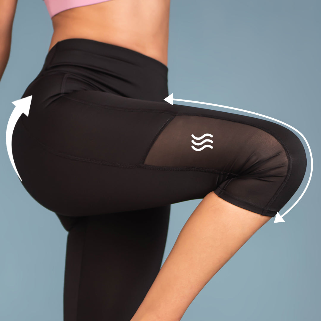 Capri Deportivo con Malla - Estilo y Comodidad en Movimiento