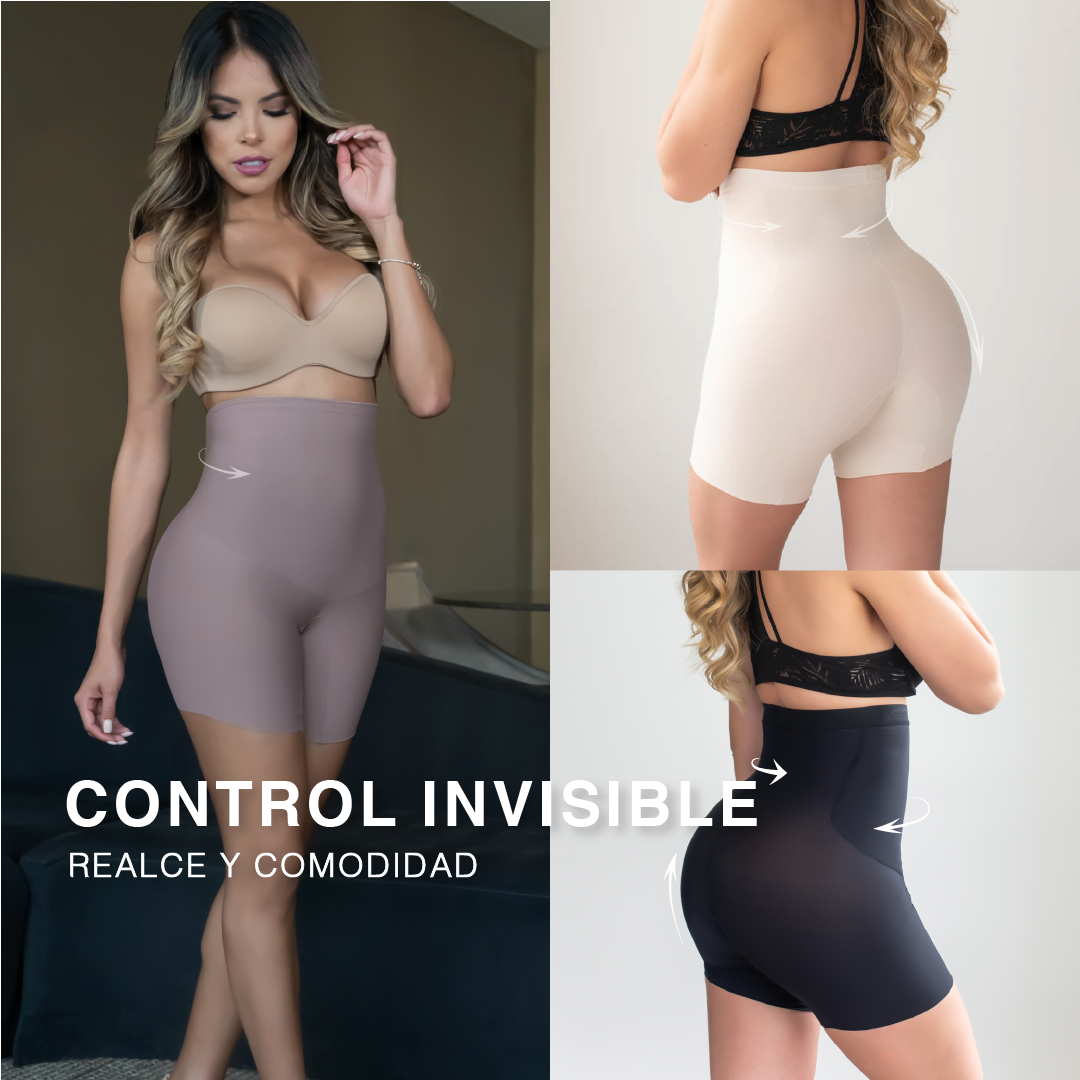 Short de Control Invisible con Refuerzo en Abdomen – Moldeo Sutil y Confort Todo el Día