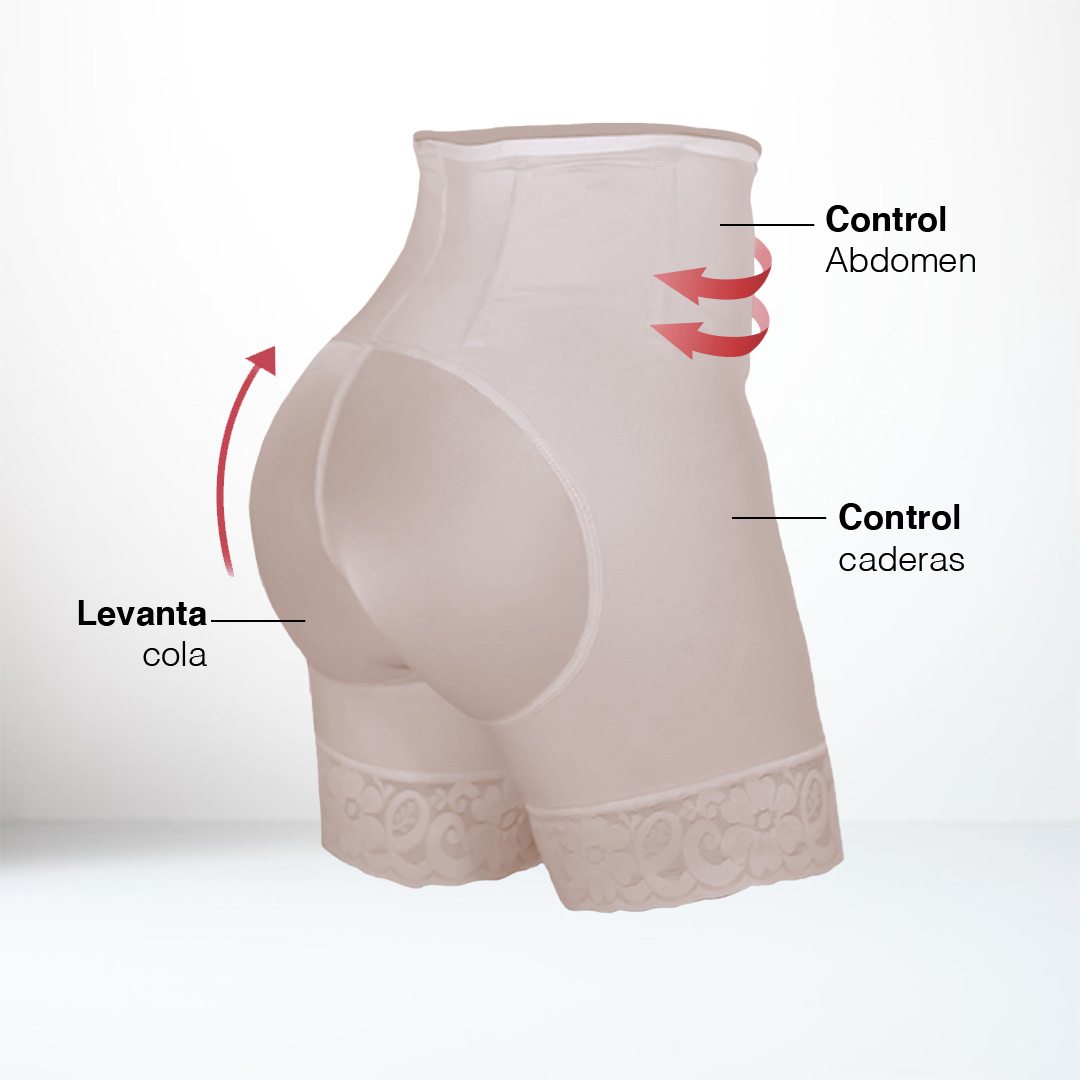 Short tipo reloj de arena con cierre  levanta glúteos